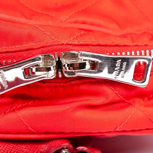 Authentic Ladies Red Prada Quilted Tesstuto Impuntu Mini Backpack - Picture 10 of 15